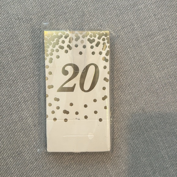 Gold Confetti Table Number Cards - Picture 2 of 2
